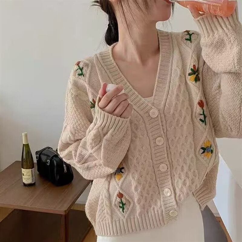 【outer】Vネックニットカーデ　M18828