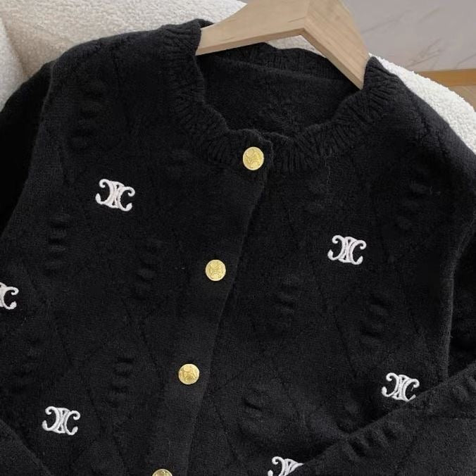 【outer】2色ラウンドネックニットカーディガンF8063