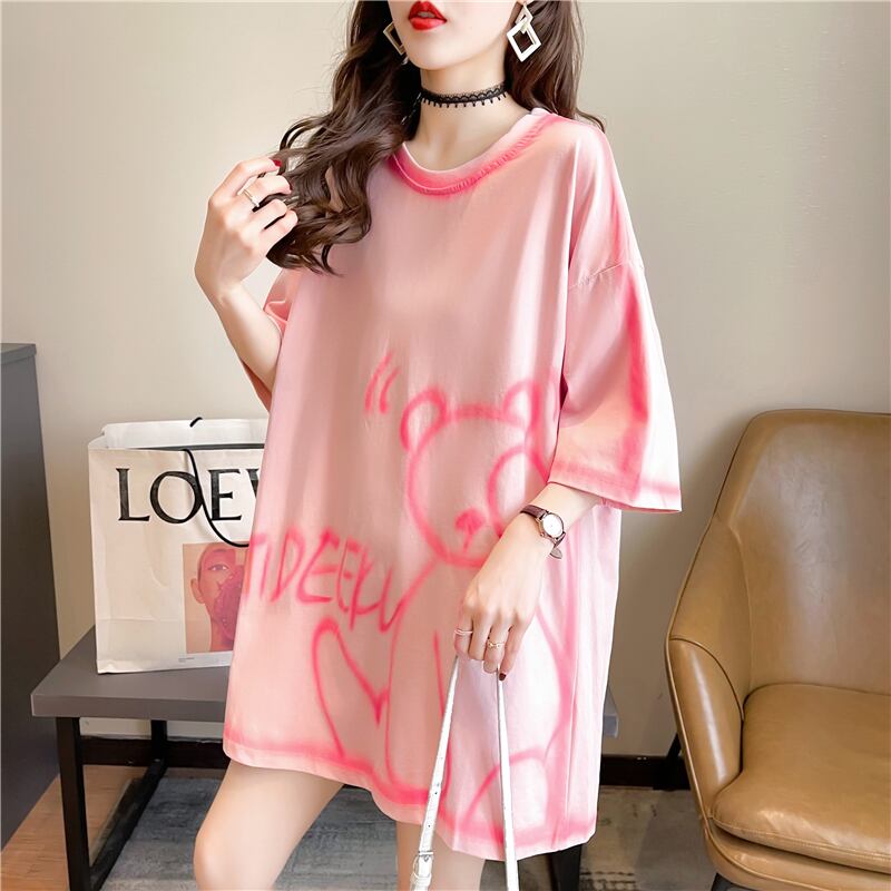 【tops】スウィート韓流スタイルトップス合わせやすいINS風Tシャツ G6704