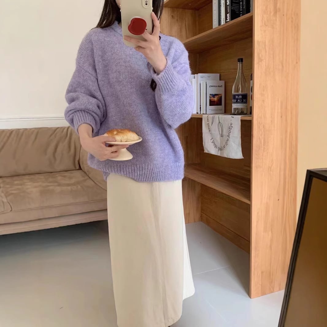 【tops】クルーネックニットセーター　M28650