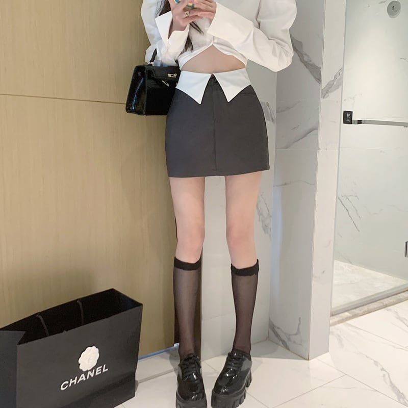 【bottoms】スーツAラインスカートG20944