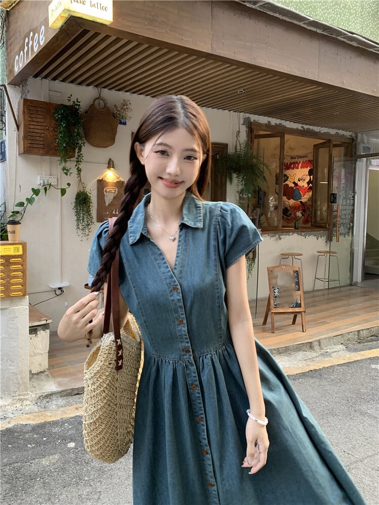 【dress】デニムワンピース　M24032