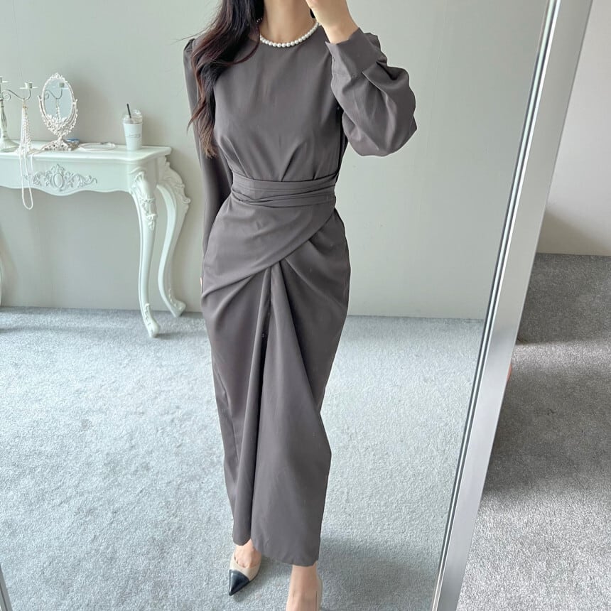 【dress】クルーネックワンピース　M29550