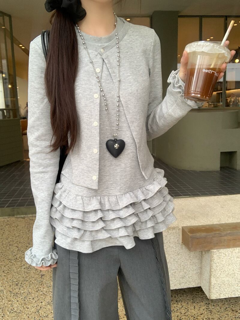 【tops】フリルドッキングトップス　M28794