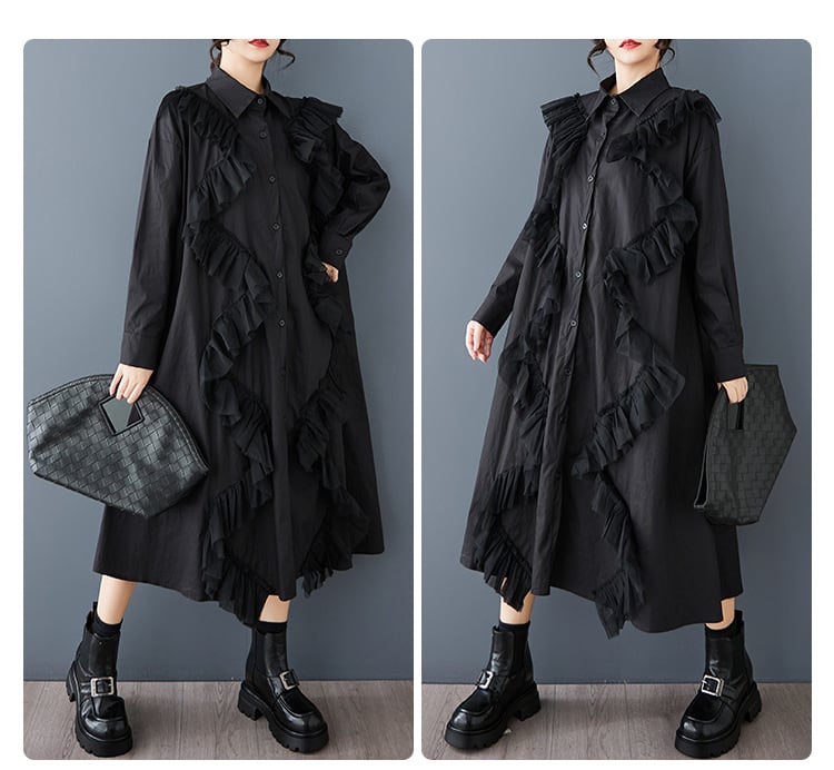 【dress】チュールコンビカジュアルワンピース　M28802