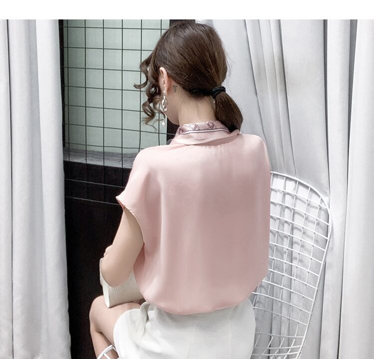 【tops】エレガント フランス風 上品なシルエットスウィートノースリーブシフォンシャツ G6716