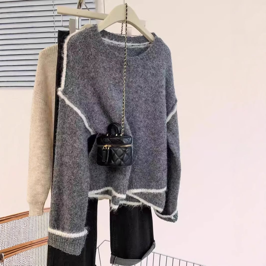 【tops】不規則 イレギュラーニットセーター　M29238