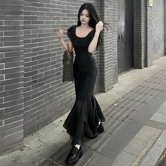 【dress】フリルスクエアネックワンピース G20198