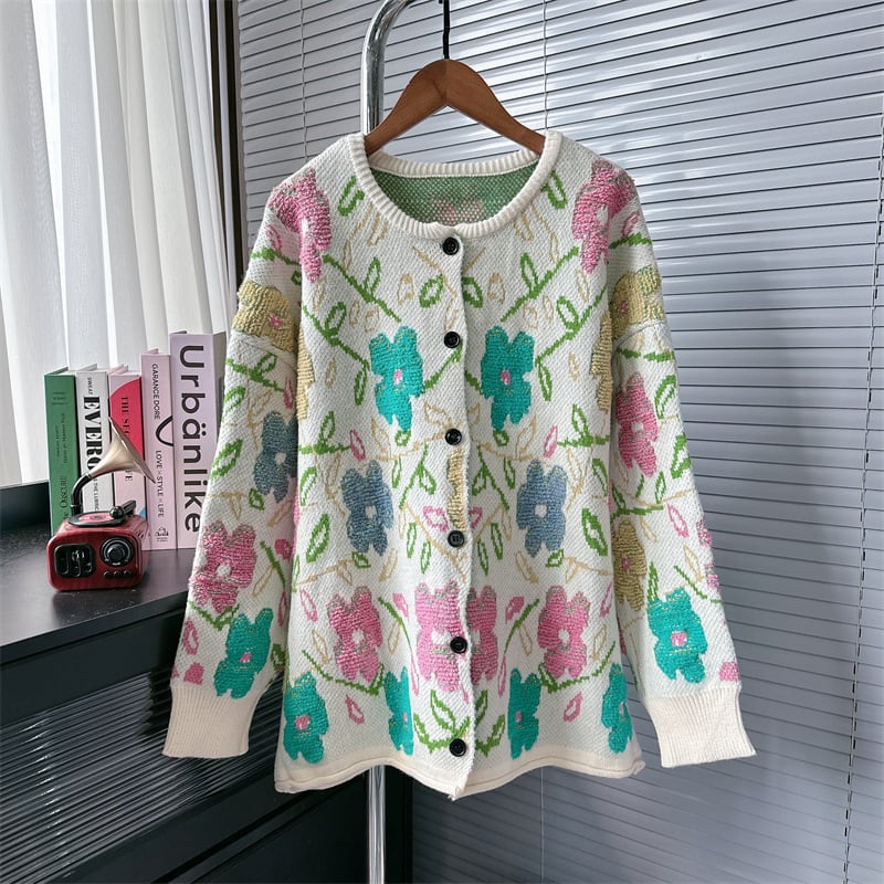 【outer】レトロニットカーデ　M25532