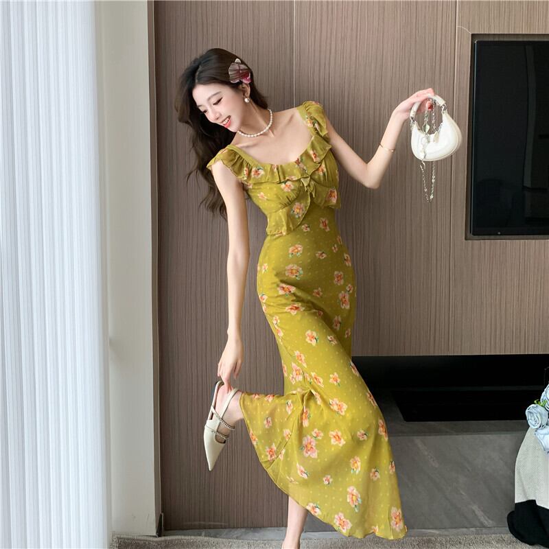 【dress】ノースリーブ花柄ワンピース G21261