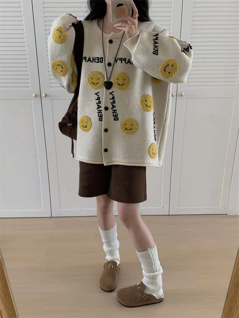 【outer】ジャカードニットカーデ　M26358
