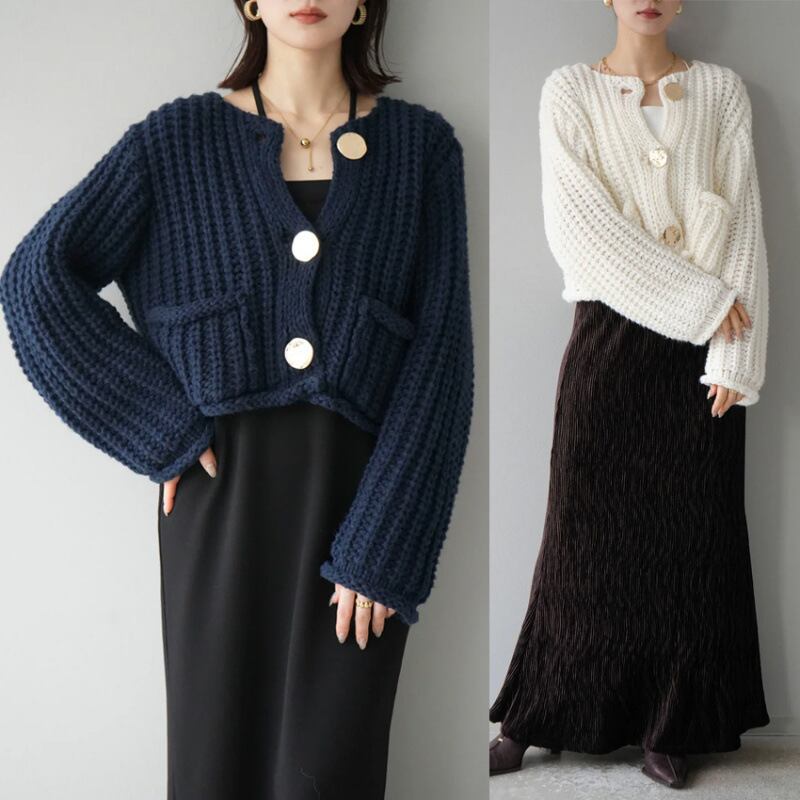 【outer】ニットカーデ　M27613