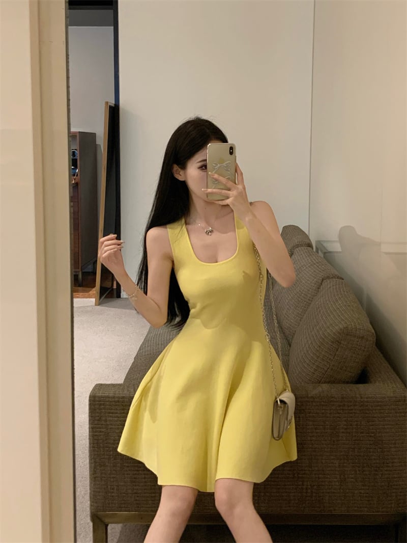 【dress】ノースリーブニットワンピース　M24696