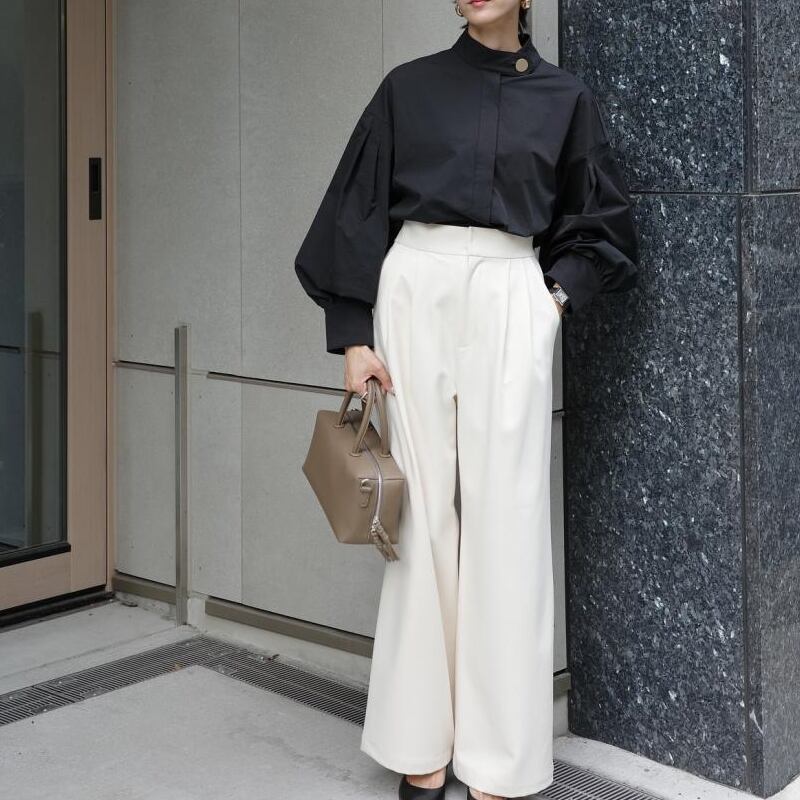 【tops】スタントカラーシャツ Q7084