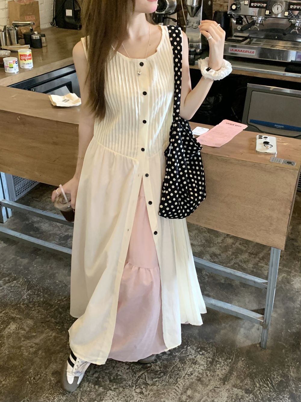【set】ノースリーブワンピース×スカートセット　M24998