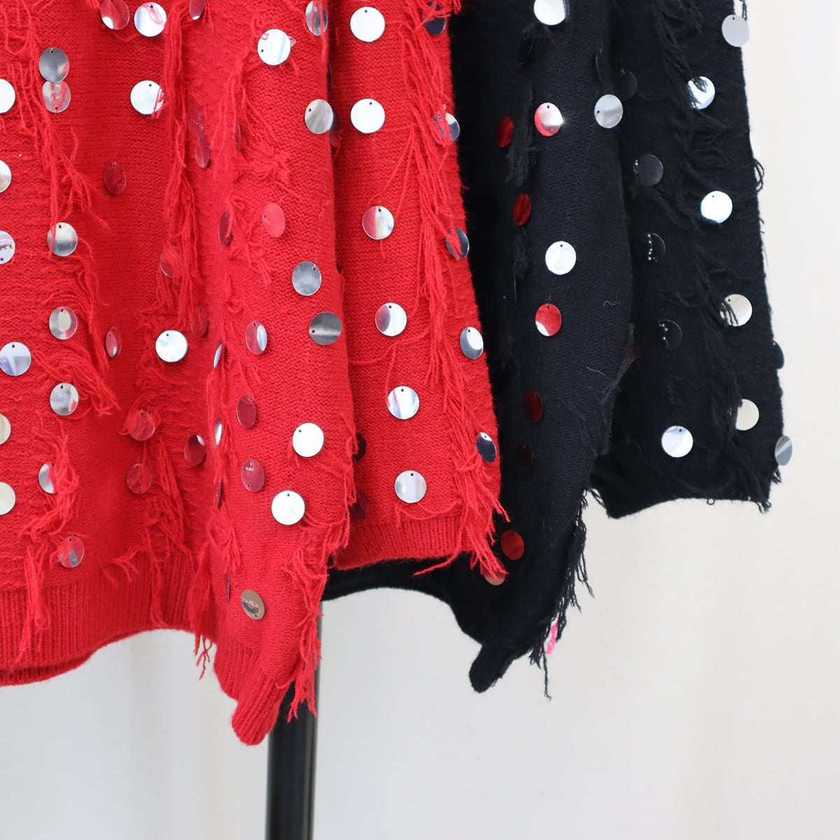 【tops】スパンコールニットセーター　M28126