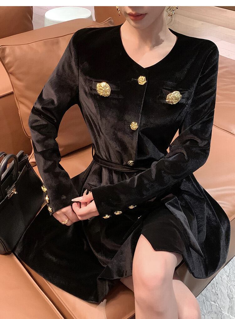 【dress】ボタンデザインワンピース　M27035