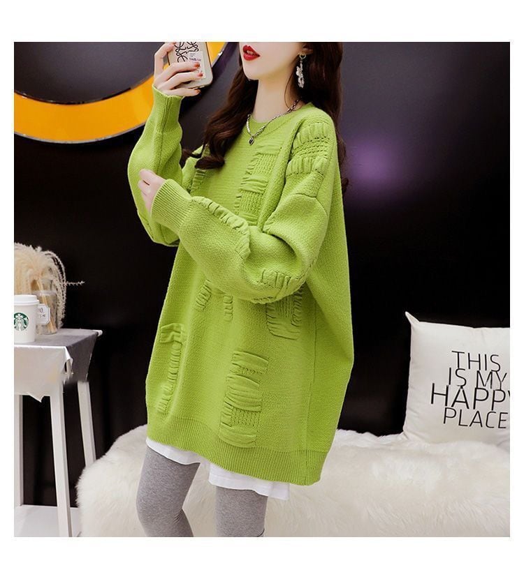 【tops】クルーネックニットセーター　M29145