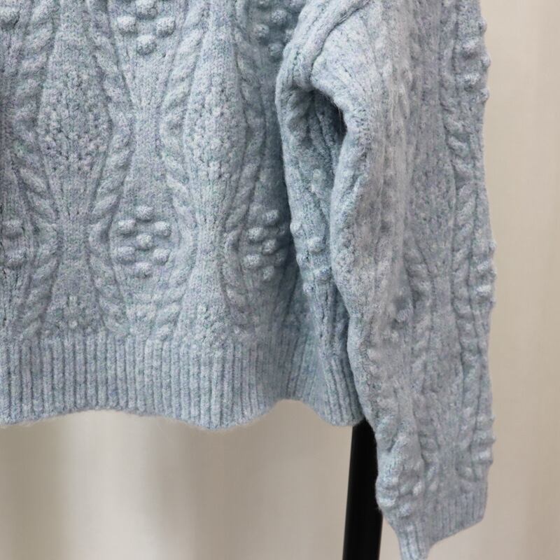 【tops】折り襟ニットセーター　M28582