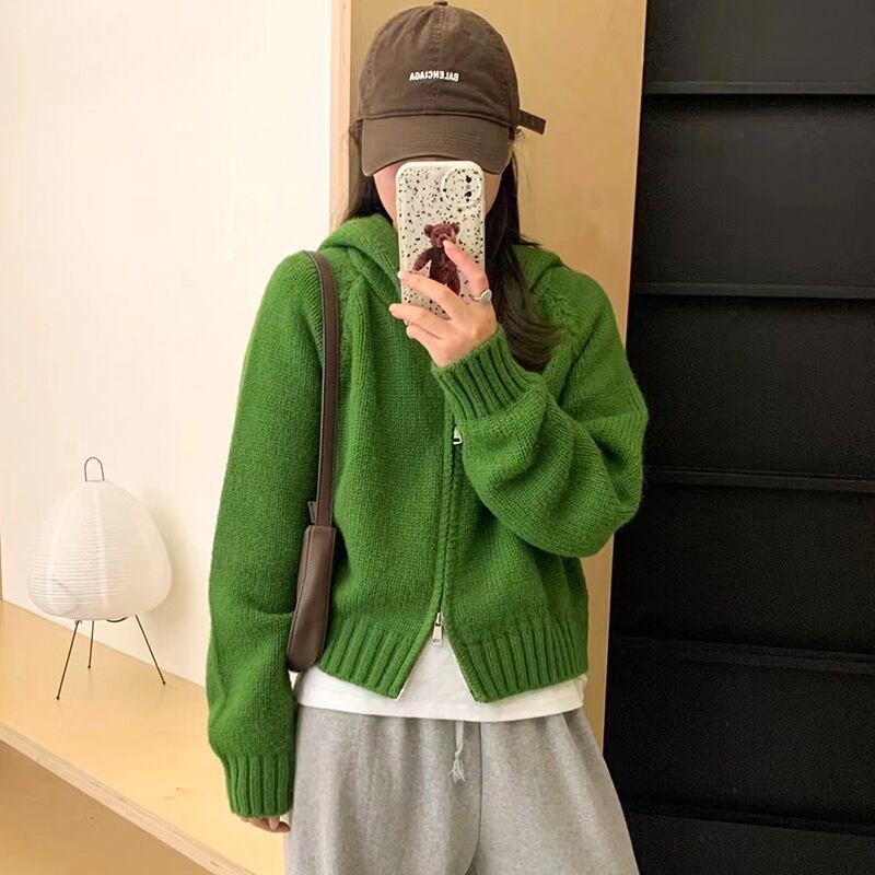 【outer】ファスナーニットカーデ　M27244