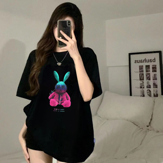 【tops】2色動物柄ＴシャツF7636