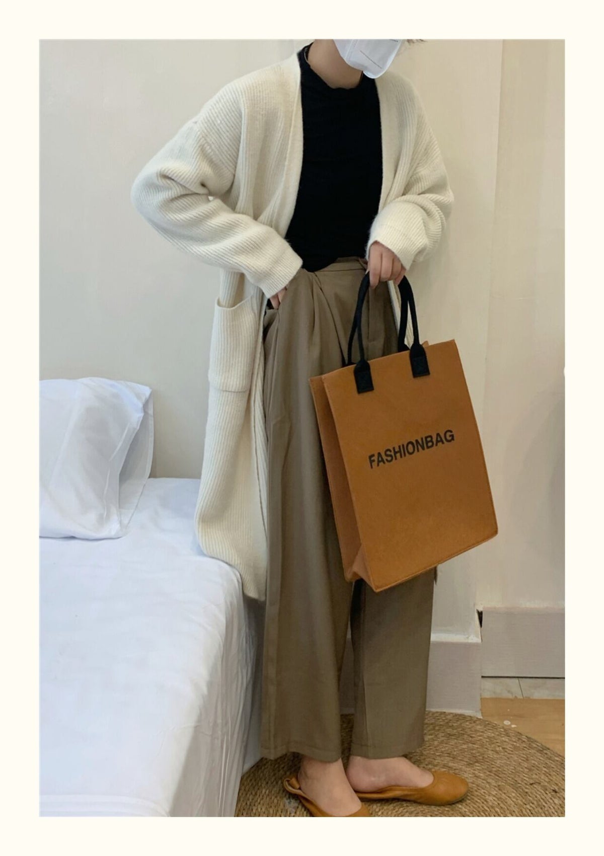 【outer】ロング丈ニットカーデ　M19145