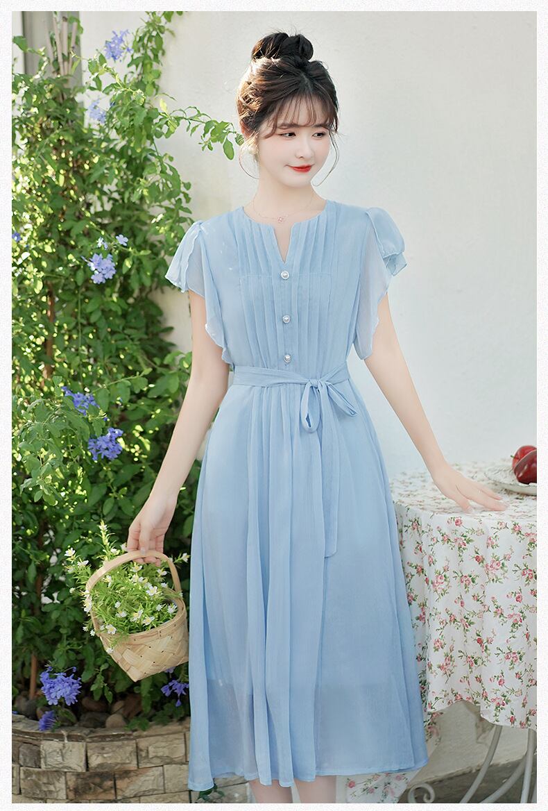 【dress】フレンチスリーブワンピース G21528