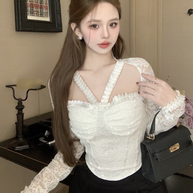 【tops】カットワークレーストップス　M29336