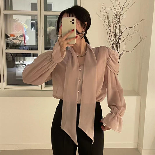 【tops】VネックフレアスリーブブラウスG23062