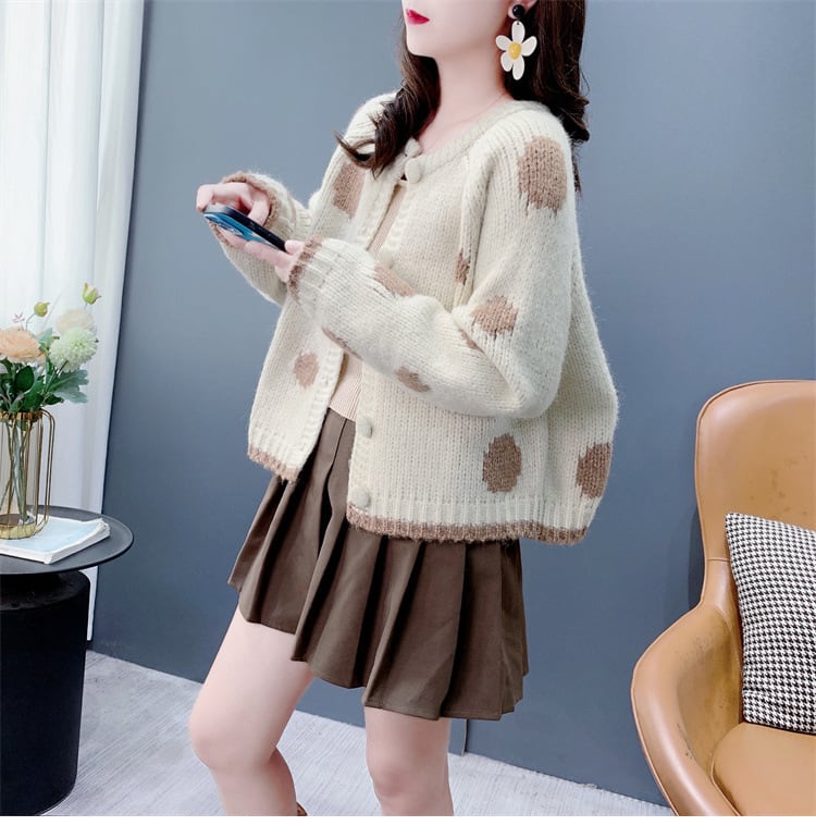 【outer】クルーネックニットカーデ　M26954