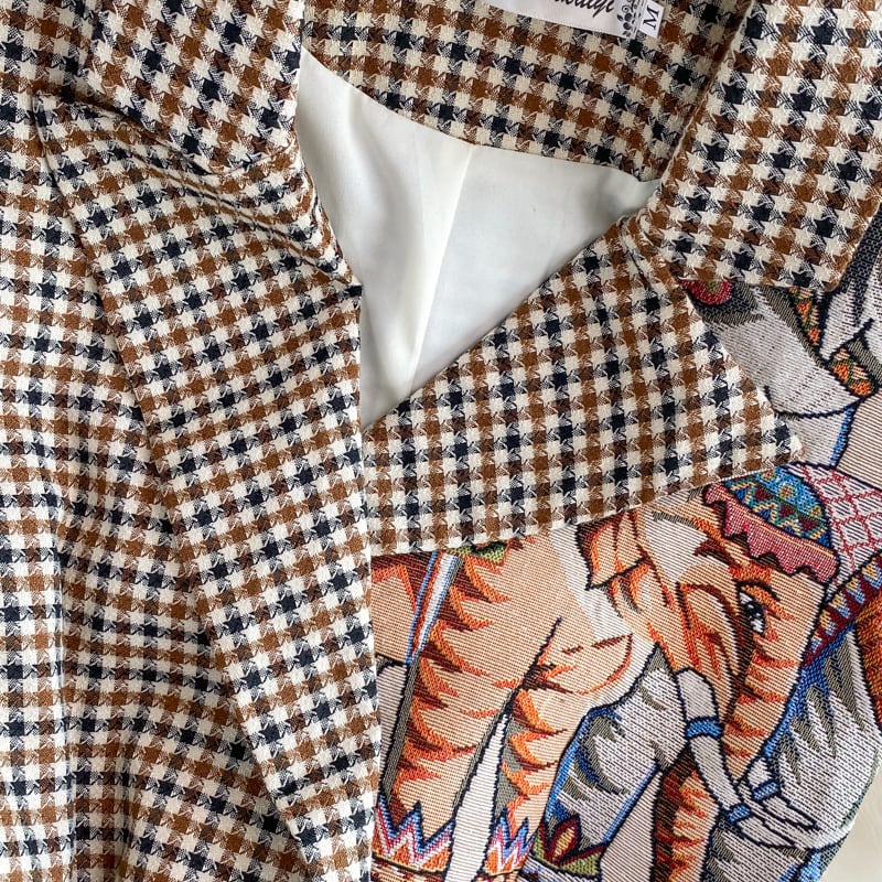 【set】チェック柄チョッキ+ショートパンツ２点セットG20716