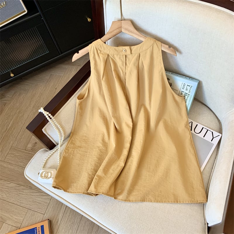 【tops】ノースリーブギャザータンクトップF7507