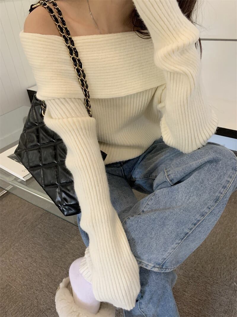 【tops】ボートネックニットセーター　M17700