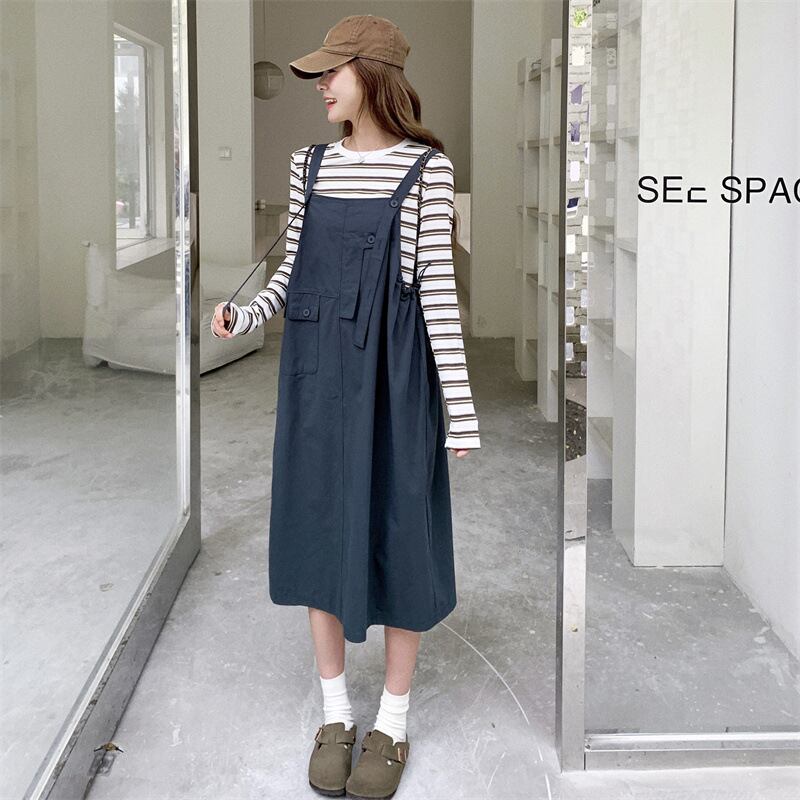 【dress】サロペットスカート Q8286