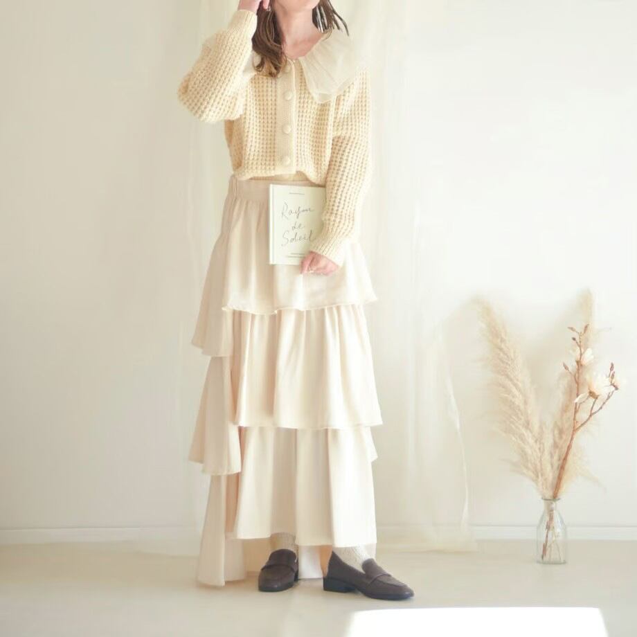 【outer】ドールカラーニットカーデ　M27079