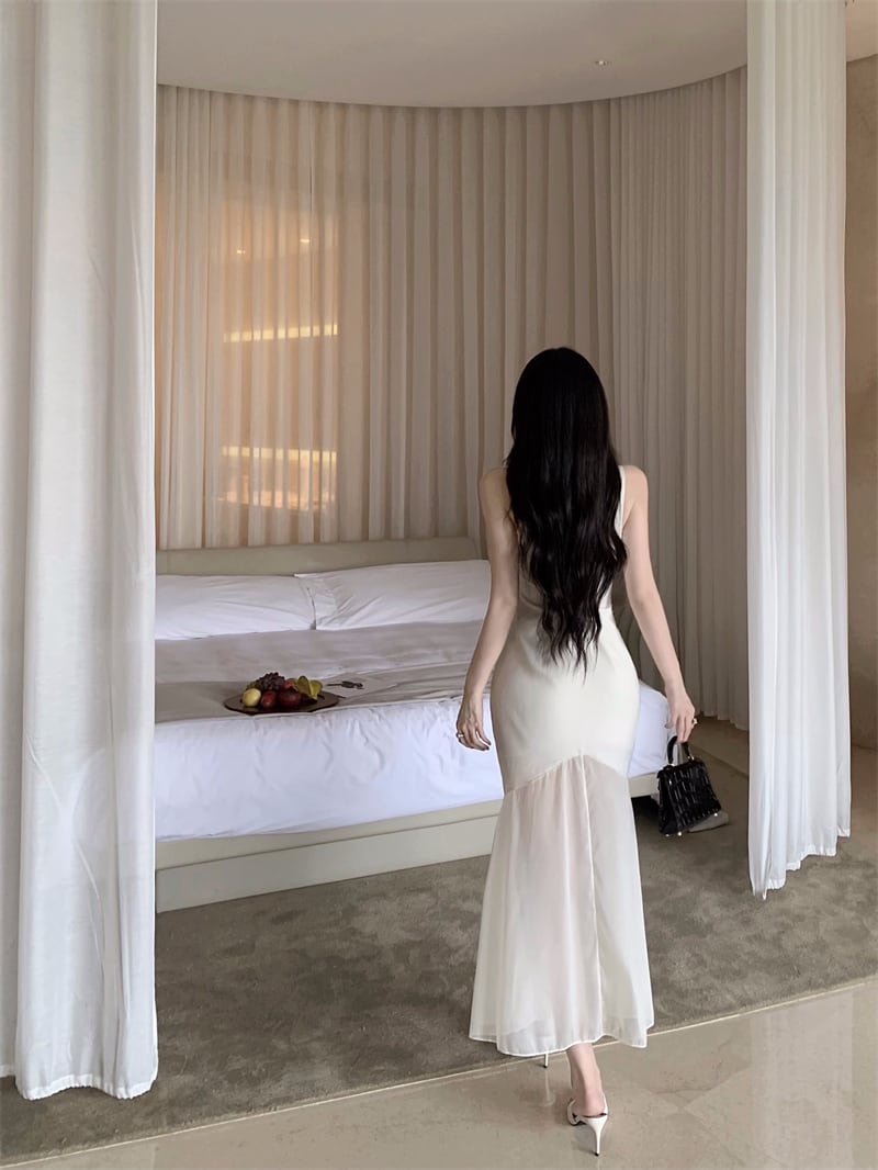 【dress】Uネックマーメイドキャミワンピース G21260