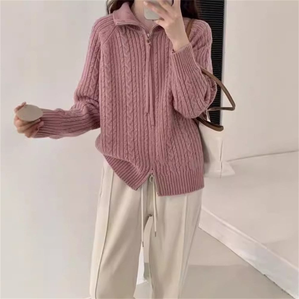 【outer】Wジップニットカーデ　M25981