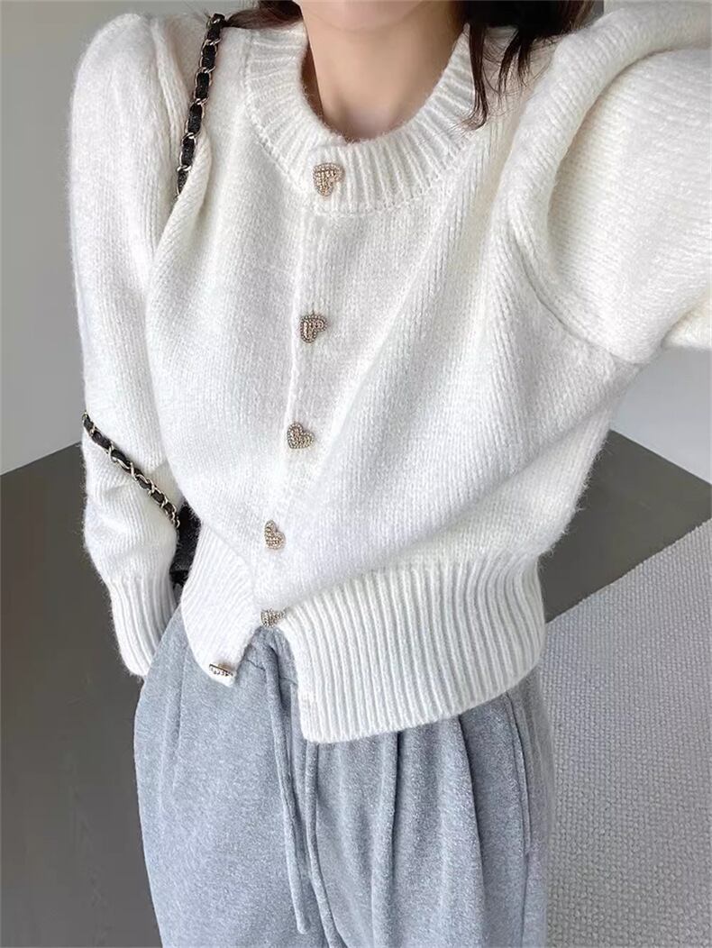 【outer】パフスリーブニットカーデ　M26743