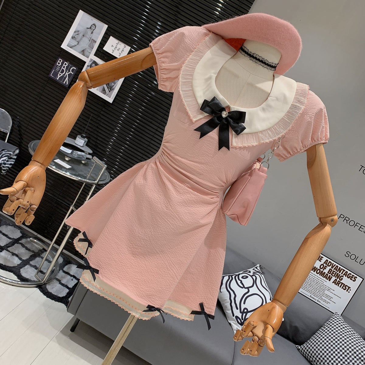 【dress】リボン付きワンピース　M25275