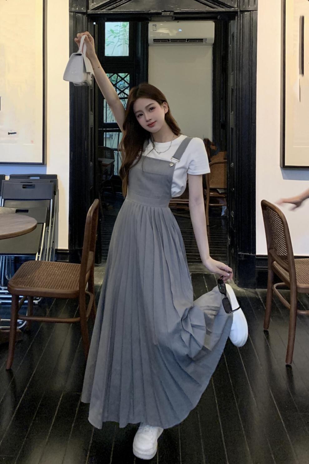 【set】Tシャツ+サロペットワンピース２点セットG21505