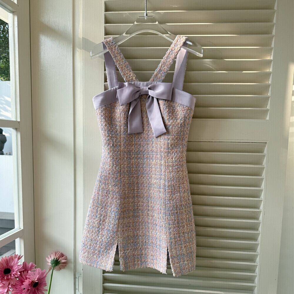 【dress】リボンツイードミニワンピース　N3550