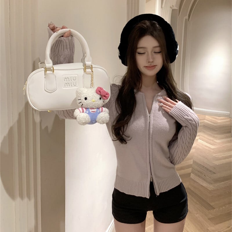 【outer】ファスナーニットカーデ　M28183