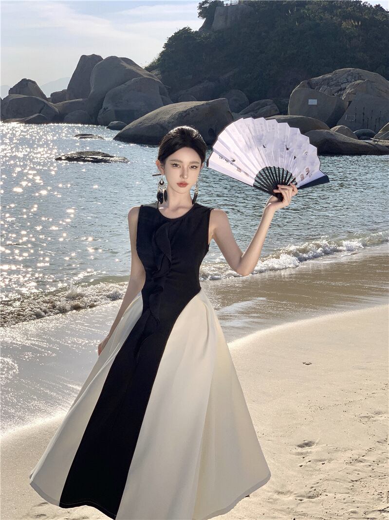 【dress】カラーマッチングワンピース G20125