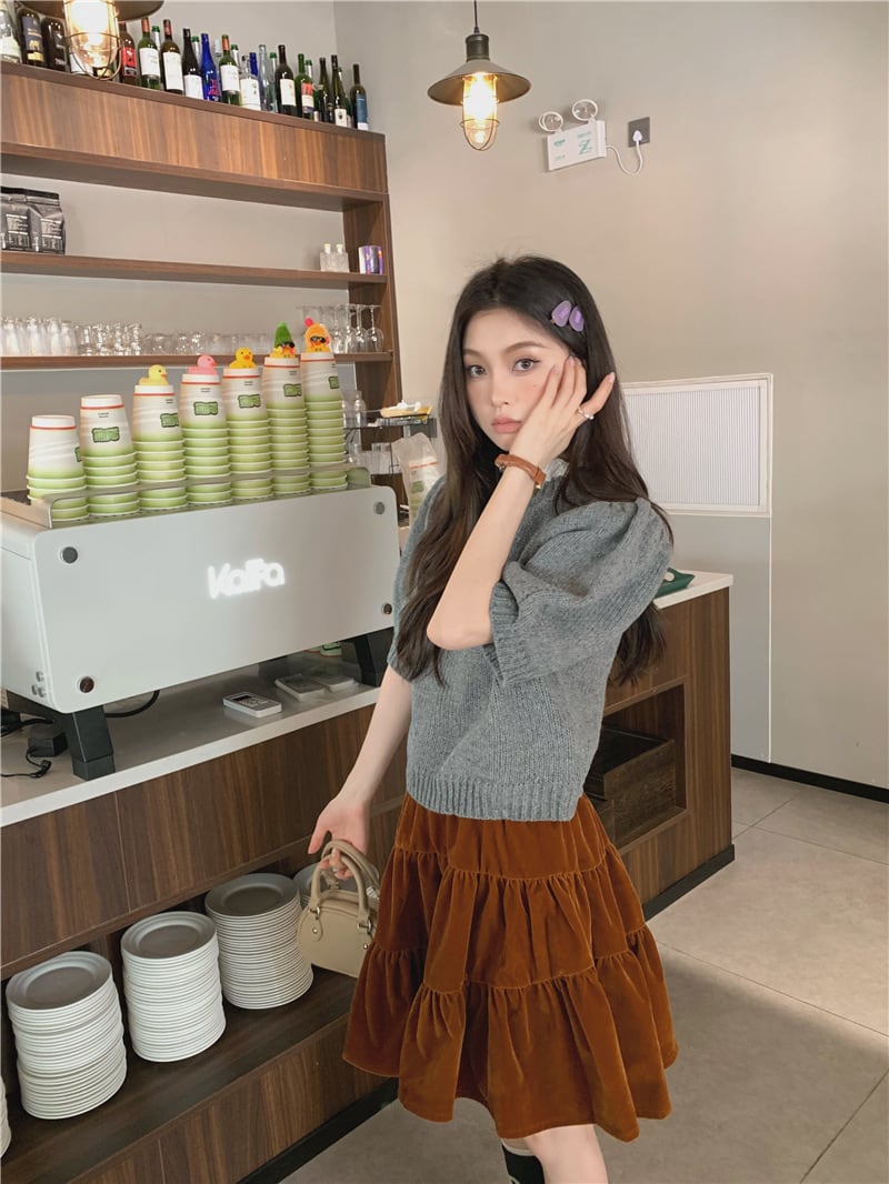 【tops】レースニットセーター　M26186