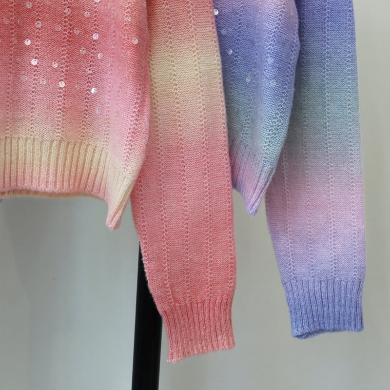 【tops】スパンコールニットセーター　M25739