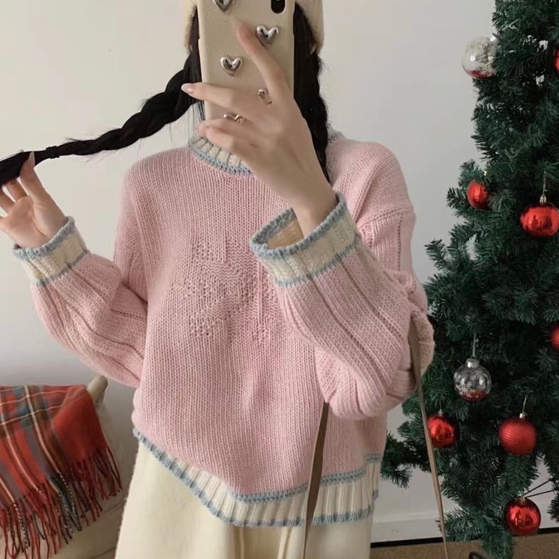 【tops】クルーネックニットセーター　M28905