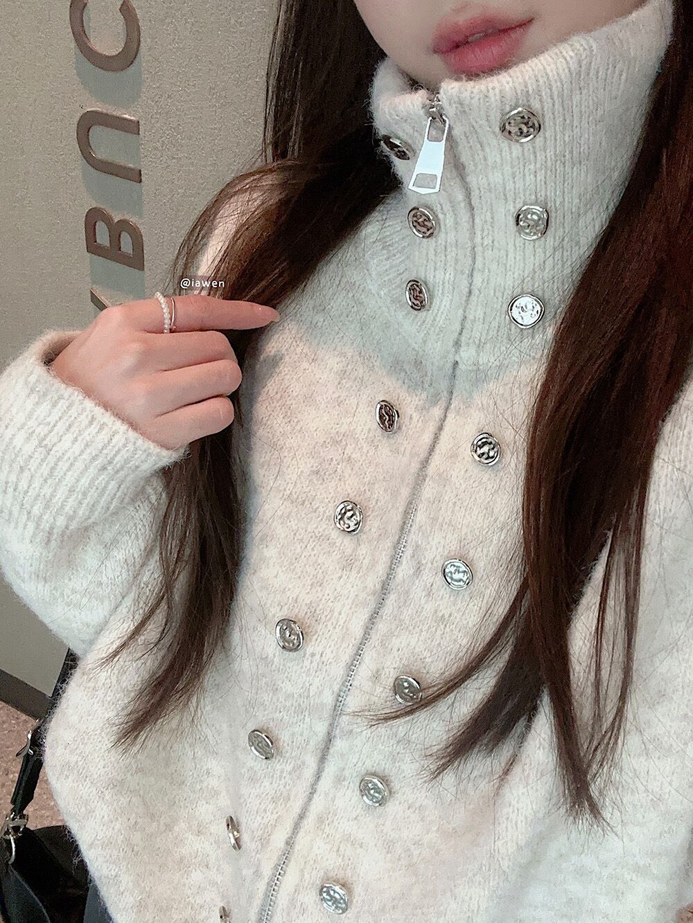 【outer】ファスナーニットカーデ　M28861