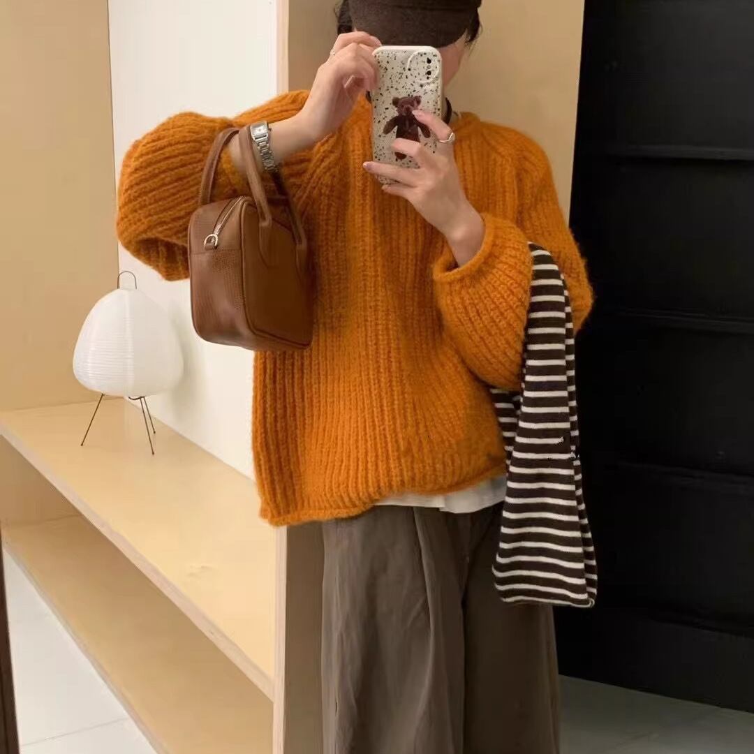 【tops】クルーネックニットセーター　M27272
