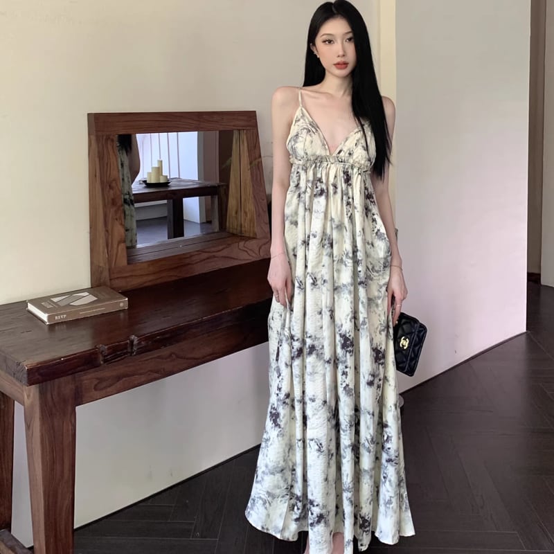 【dress】花柄キャミワンピース Q8319