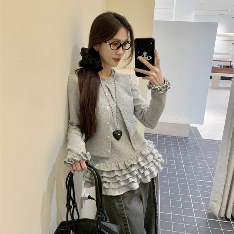 【tops】フリルドッキングトップス　M28794